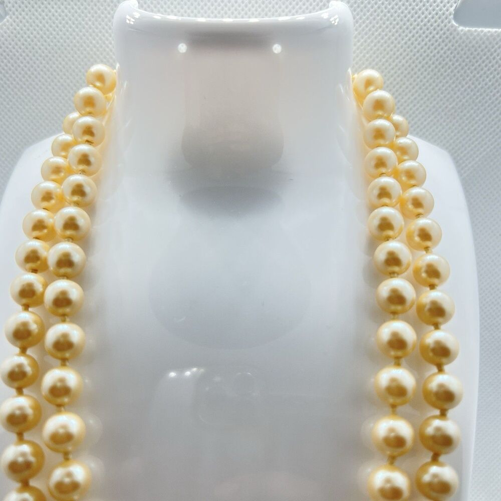 VTG Champagne Colored Richelieu 38" Simulated/Faux Pearl Necklace-Dead Stock-NIB - Picture 3 of 12